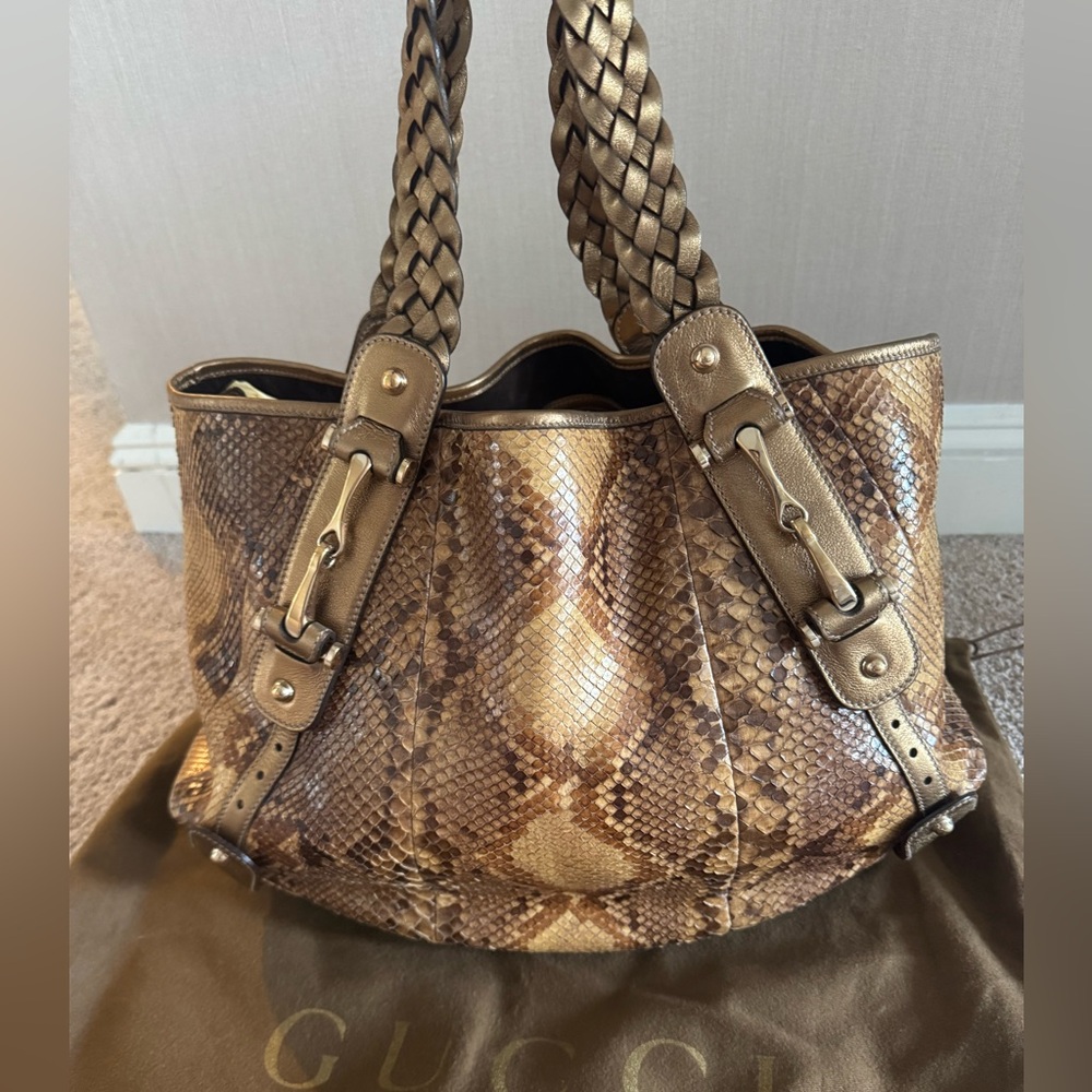 Gucci Pelham Python Snakeskin Bag. Stunning Gold/… - image 2